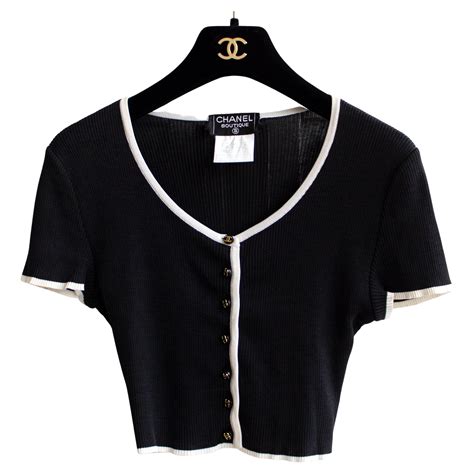 chanel cardigan ribbed brass cc vintage|Chanel Cc Cardigan .